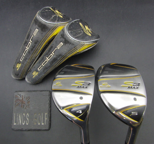 Set of 2 Cobra S3 Max 4 Hybrid + 5 Hybrid Stiff Graphite Shafts Black Grips + HC