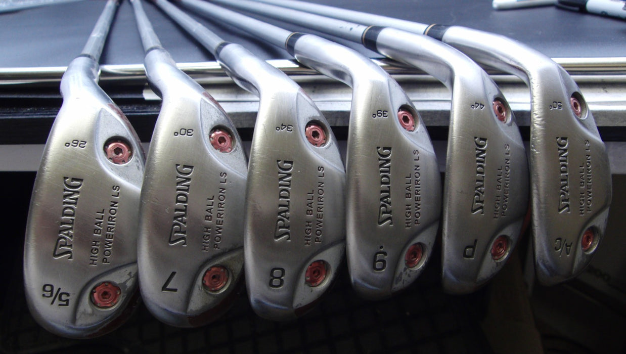 Set of 6x Ladies Spalding High Ball Irons 6-PW+AW Ladies Graphite Shafts*