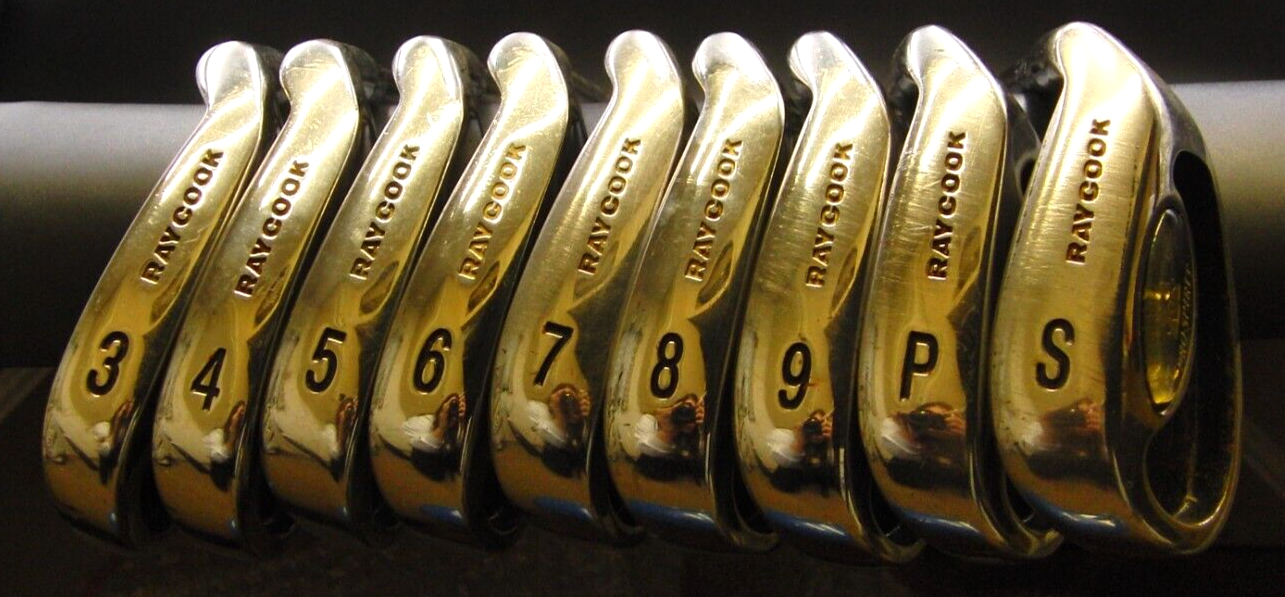 Set of 9 x Ray Cook Pro Spirit Irons 3-SW Regular Graphite Shafts Ray Cook Grips