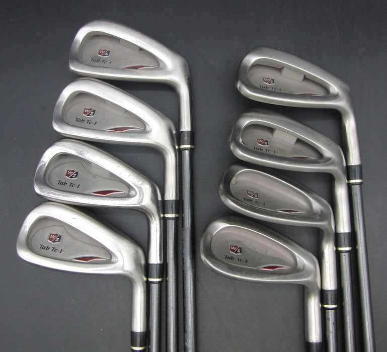 Set of 8x Wilson Tab TC-1 5-SW + AW Irons Stiff Graphite Shafts*