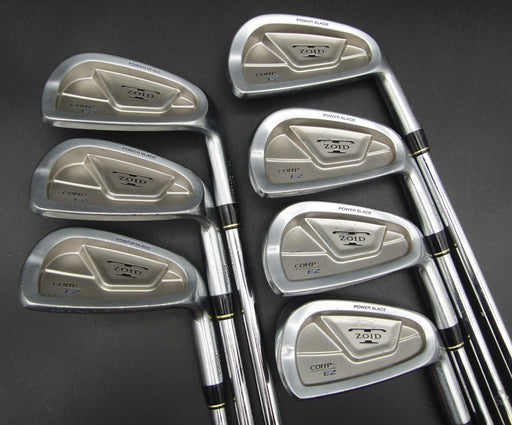 Set of 7x Mizuno T-Zoid COMP EZ Irons 4-PW Stiff Steel Shafts Mizuno Grips*