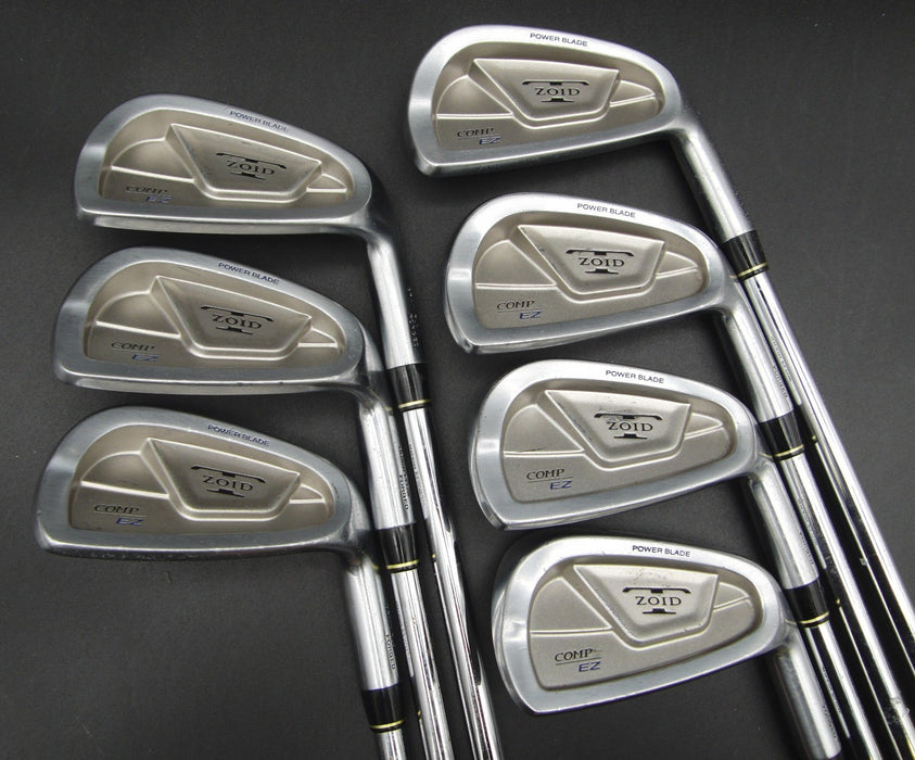Set of 7x Mizuno T-Zoid COMP EZ Irons 4-PW Stiff Steel Shafts Mizuno Grips*