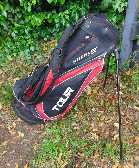 6 Division Dunlop Golf Stand Cart Carry Trolley Golf Clubs Bag*