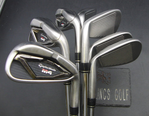Set of 7x TaylorMade M4 2021 5-PW + AW Irons Stiff Steel Shafts*