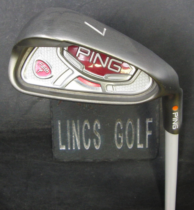 Ladies Ping Faith Orange Dot 7 Iron Ladies Graphite Shaft Ping Grip