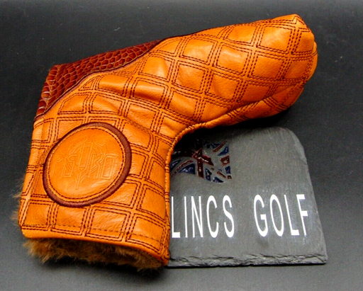 Luxury PSYKO GOLF Croc-Effect Quilted Genuine Leather Putter Embossed Head Cover