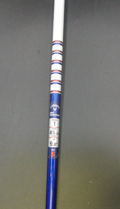 Callaway Big Bertha Alpha 9.0º Driver Stiff Graphite Shaft Golf Pride Grip