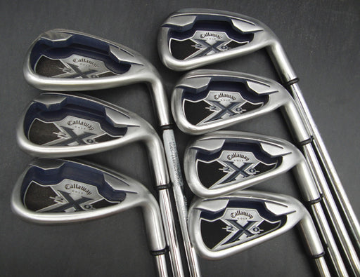 Set of 7x Callaway X20 4-PW Irons Uniflex Steel Shafts Callaway Grips*