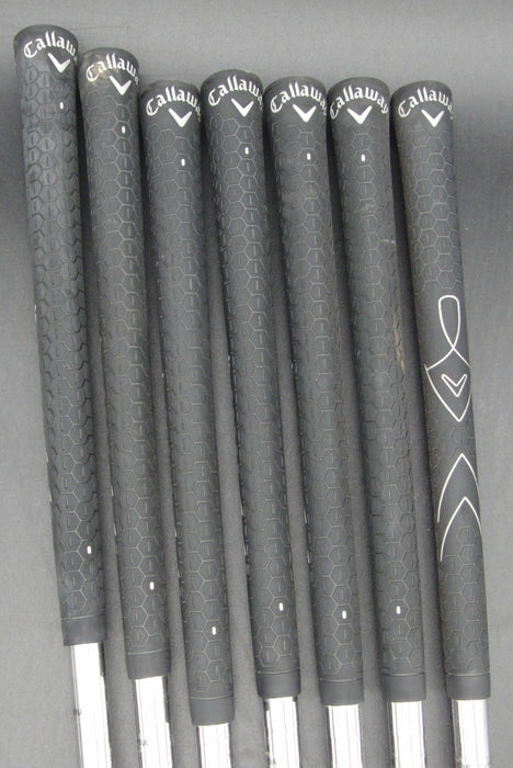 Set of 7x Callaway X20 4-PW Irons Uniflex Steel Shafts Callaway Grips*