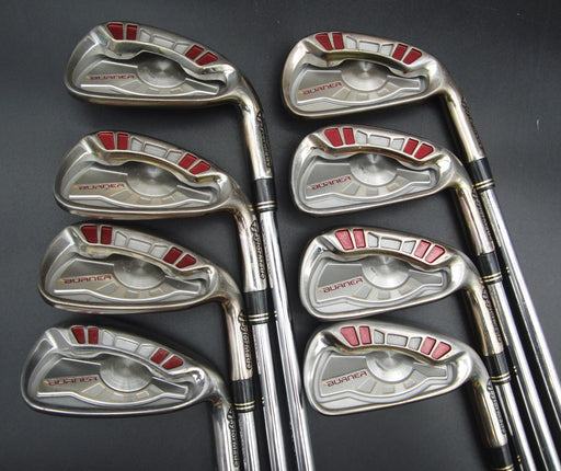 Set of 8x TaylorMade Burner Japanese Model Irons 4-PW+AW Stiff Steel Shafts*