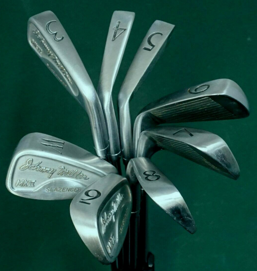 Vintage Set of 8 x Slazenger Jonny Miller Irons 3-PW Regular Steel Shafts