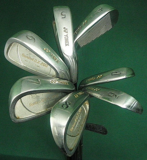 Set Of 7 x Yonex SUPER A.D.X. 200 Irons 4-PW Regular Steel Shafts ADX