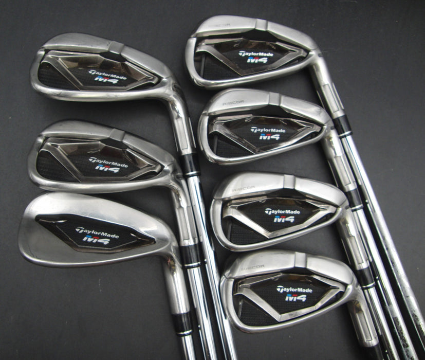 Set of 7x TaylorMade M4 Irons 5-PW+AW Stiff Steel Shafts With Grips*