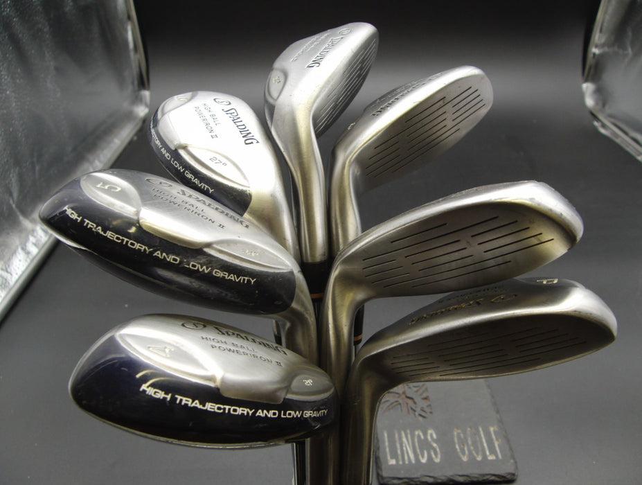 Set of 7x Spalding High Ball Irons 4-PW Stiff Steel Shafts Spalding Grips*