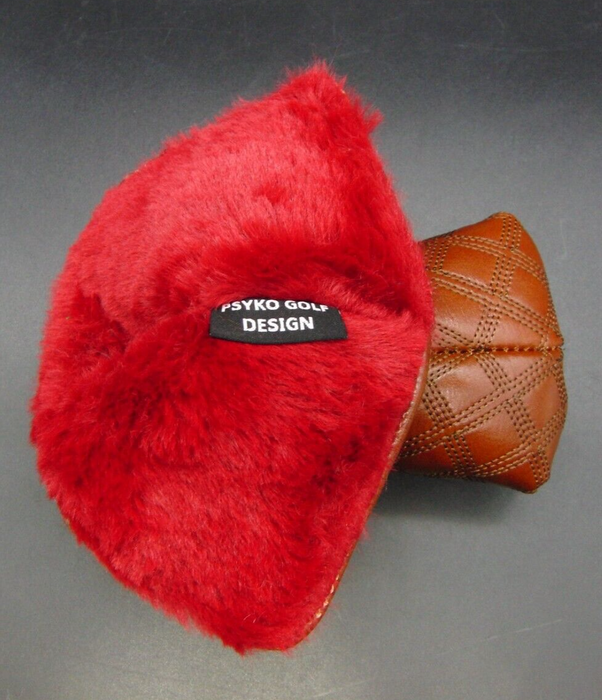 Luxury PSYKO GOLF Ostrich-Effect Genuine Leather Putter Head Cover