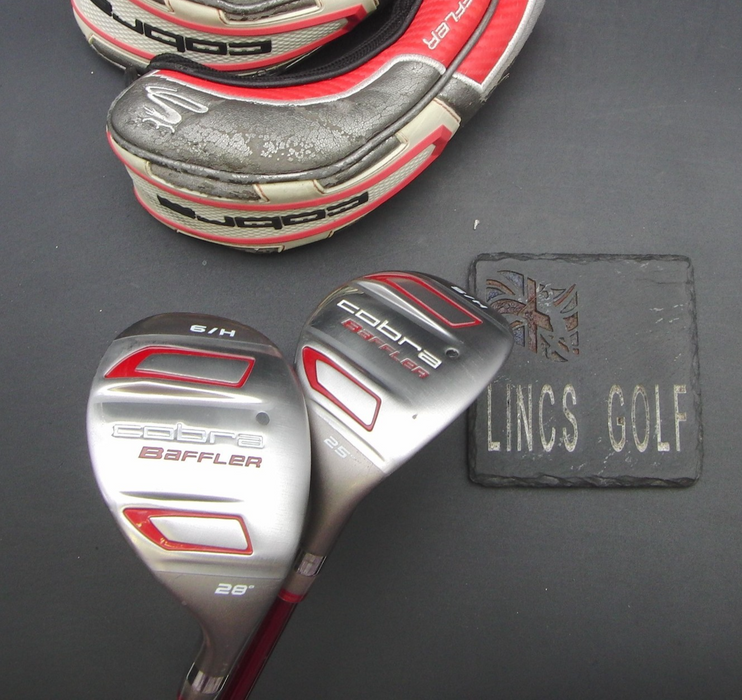 Set of 2 Cobra Baffler 25° 5+28° 6 Hybrids Stiff Graphite Shafts + HC*
