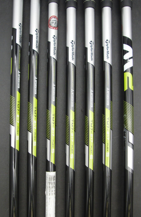 Set of 7x TaylorMade M2 2017 5-SW Irons Stiff Graphite Shafts Black Grips