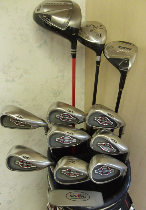 Set Of Callaway Big Bertha 4-SW Irons + 10 Driver + 3 + 5 Wood + Putter