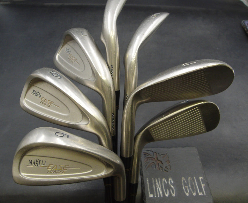 Set of 7 x Dunlop Maxfli EASE Forged Irons 4-PW Stiff Graphite Shafts