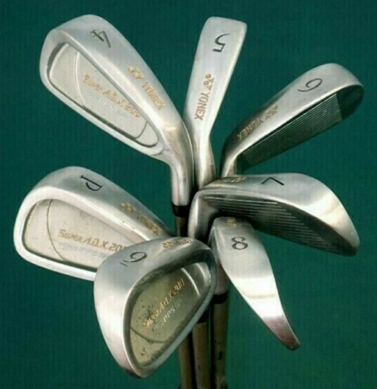 Set of 7 x Yonex Super ADX 200 PPS Irons 4-PW Regular Graphite Shafts A.D.X