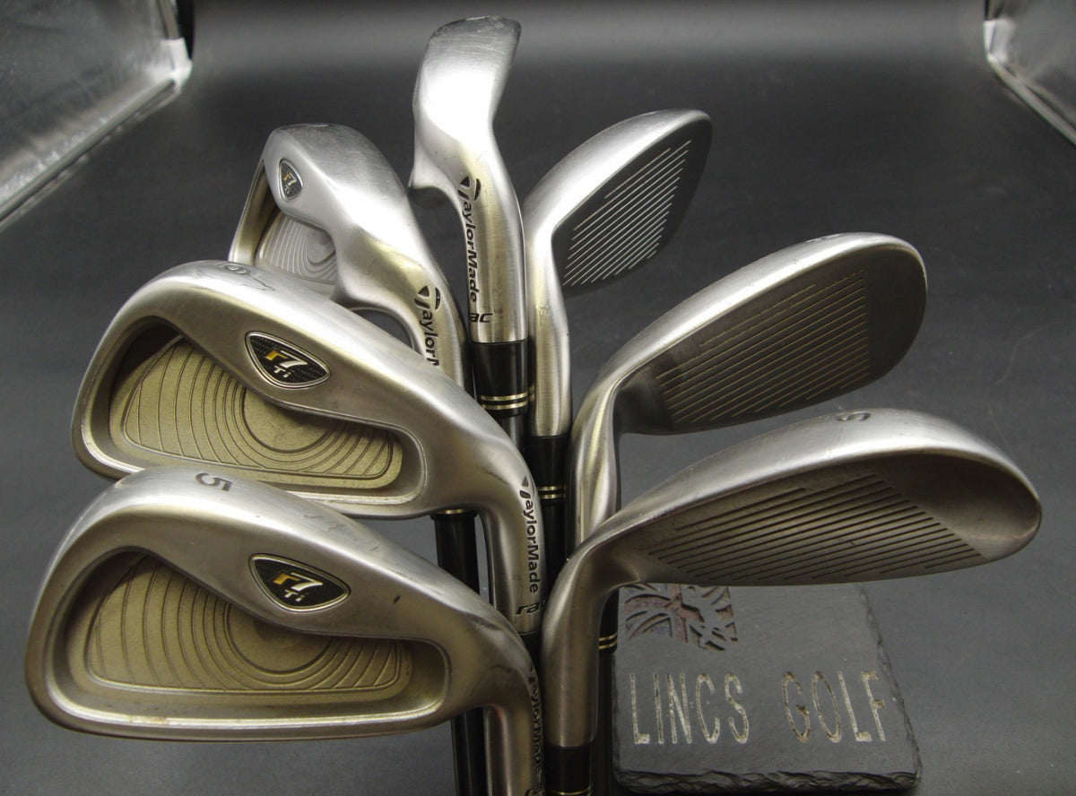 Taylormade Rac Graphite Shaft Set of 7x TaylorMade rac r7 Ti Irons 5-SW Regular Graphite Shafts T/Ma ...