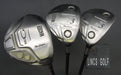 Set of 3x MacGregor Mactec NVG2 3 & 5 Woods + Driver Stiff Graphite Shafts