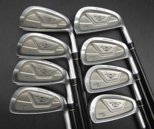 Set of 8x Mizuno T-Zoid COMP EZ Irons 3-PW Stiff Graphite Shafts Mizuno Grips*