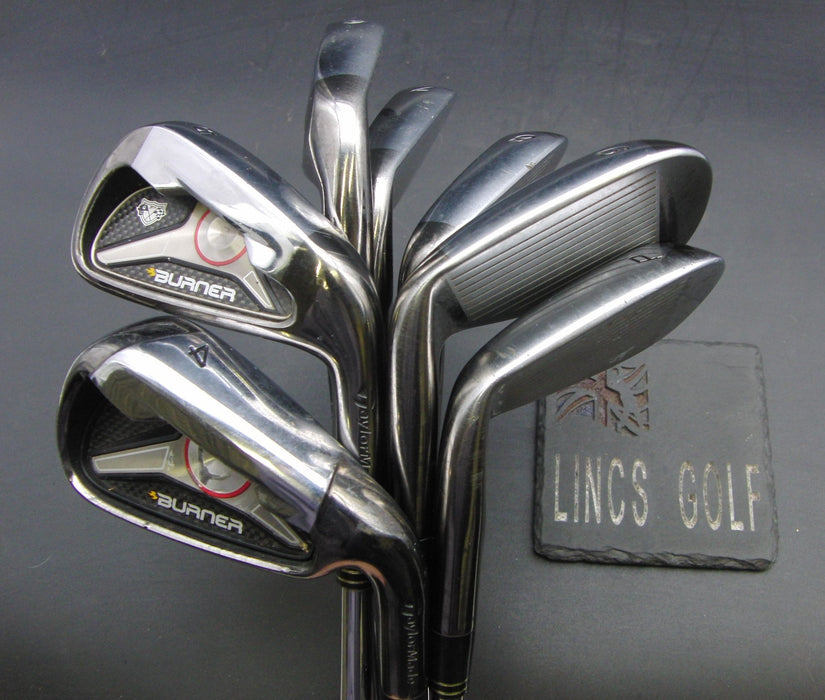 Set of 7 TaylorMade Burner TP 4-PW Stiff Steel Shafts TaylorMade Grips*