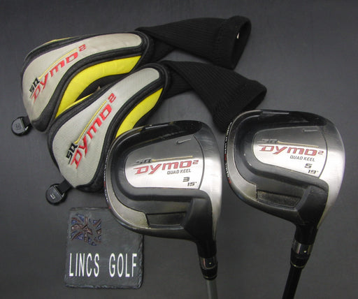 Set of 2x Nike SQ Dymo2 15° 3 + 19° 5 Woods Stiff Graphite Shafts Nike Grips