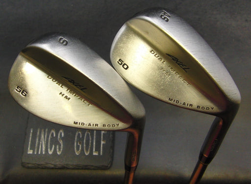 Set of 2 Tsuruya Axel Dual Impact HM Gap & Sand Wedges Stiff Graphite Shafts