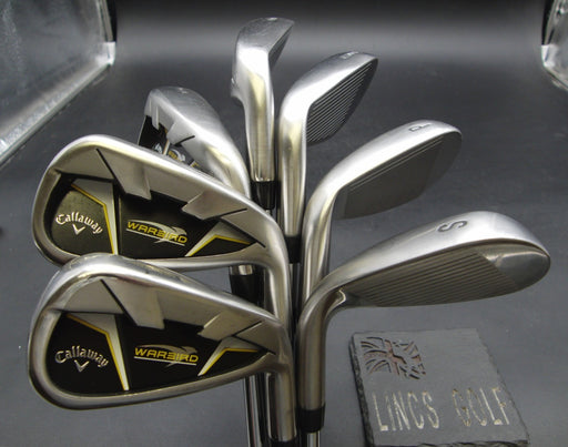 Set of 7x Callaway WarBird Irons 5-SW Uniflex Steel Shafts Callaway Grips