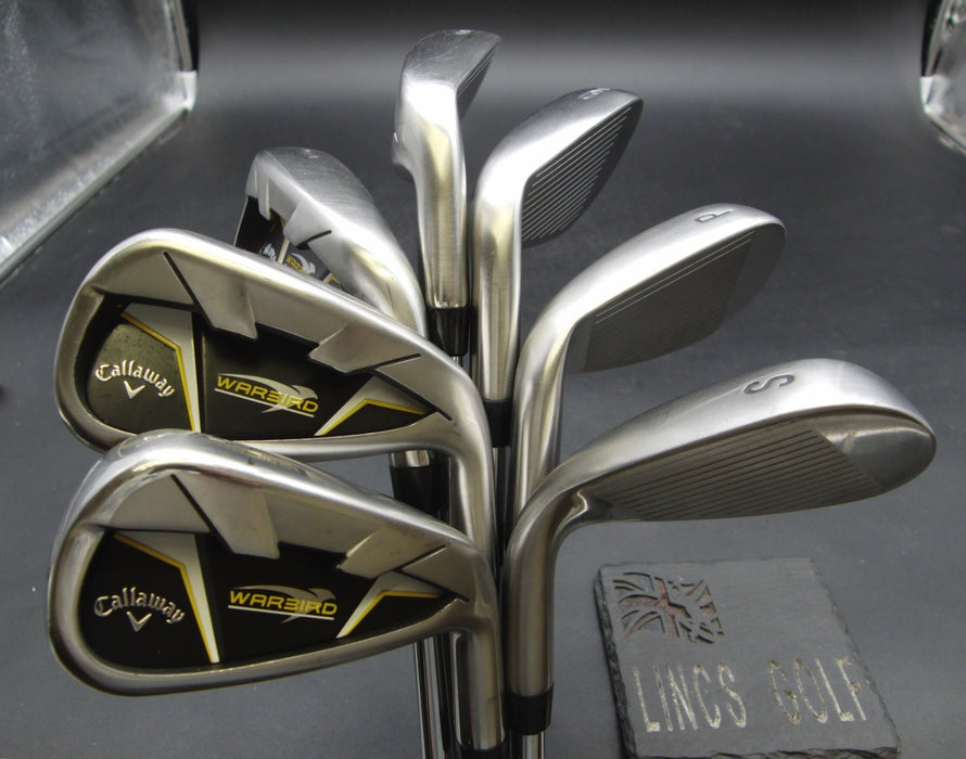 Set of 7x Callaway WarBird Irons 5-SW Uniflex Steel Shafts Callaway Grips