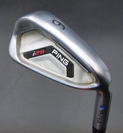 Ping i25 Blue Dot 6 Iron Stiff Steel Shaft Black and White Grip