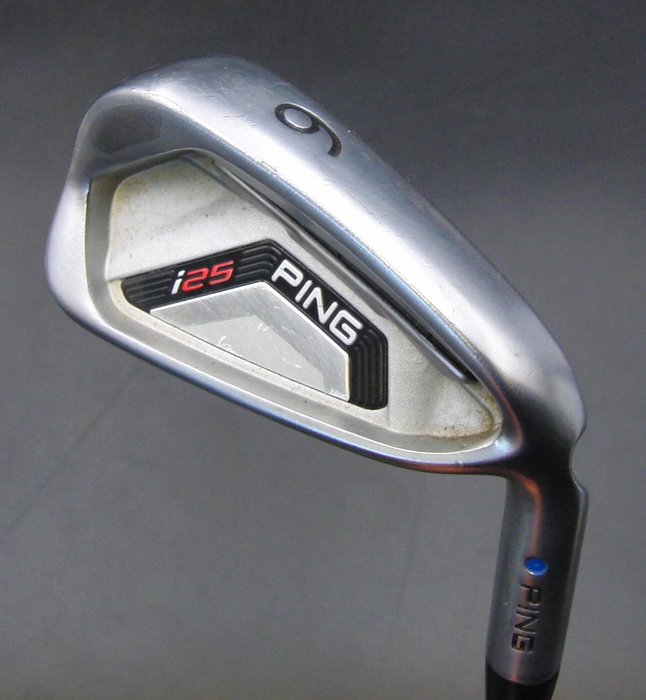 Ping i25 Blue Dot 6 Iron Stiff Steel Shaft Black and White Grip