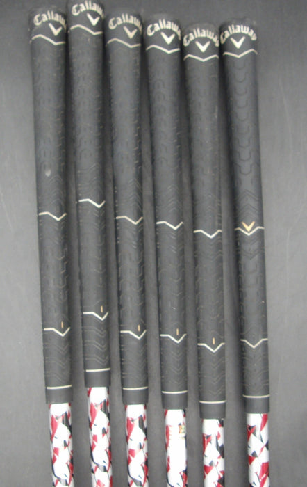 Set of 6x Callaway RAZR X Black Irons 5-PW Senior Graphite Shafts Callaway Grips