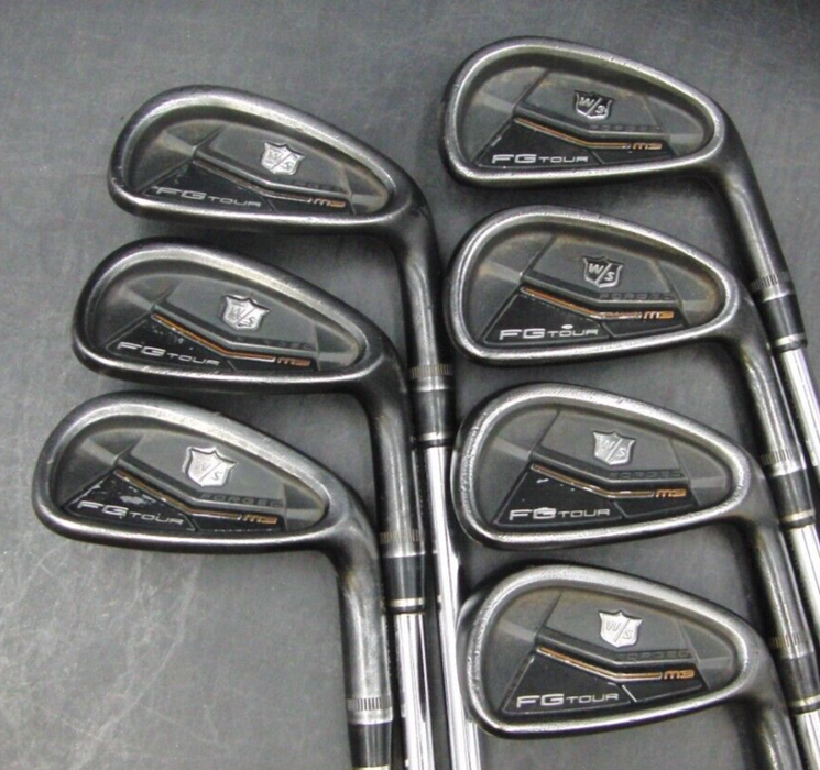 Set of 7 x Wilson Staff FG Tour M3 Forged Irons 4PW Stiff Steel Shafts