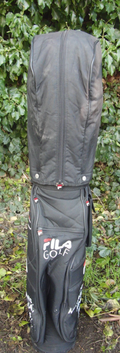 3 Division Black Fila Golf Cart Carry Trolley Golf Clubs Bag*