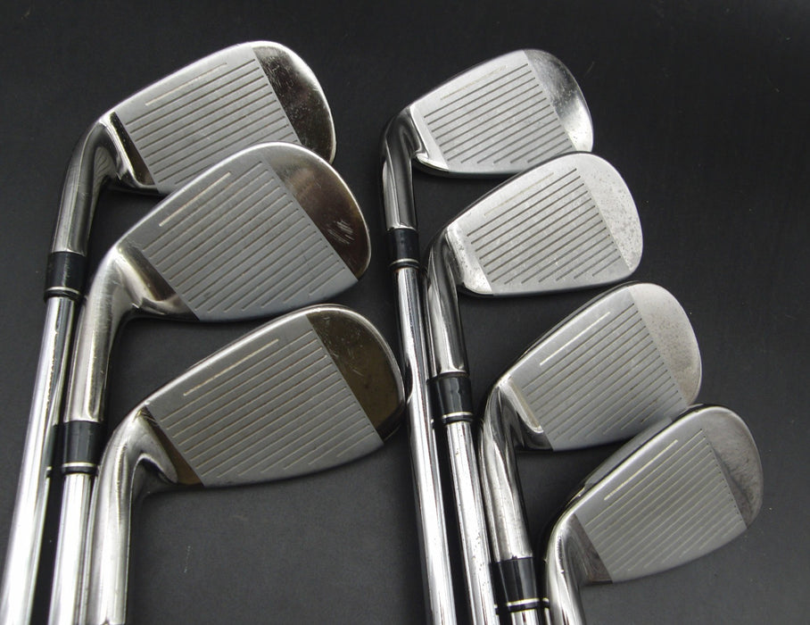 Set of 7x TaylorMade Burner 2009 Irons 6-SW+AW Stiff Steel Shafts T/M Grips*