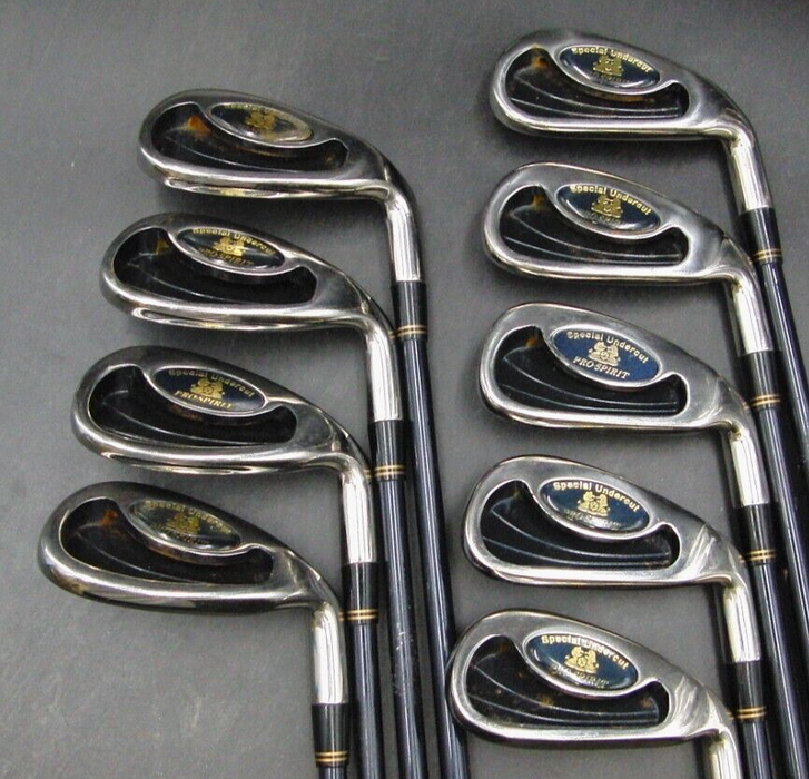 Set of 9 x Ray Cook Pro Spirit Irons 3-SW Regular Graphite Shafts Ray Cook Grips