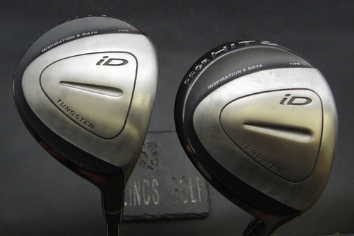 Set of 2 PRGR iD HIT Type C 3+5 Woods Stiff Graphite Shafts Ben Sayers Grips