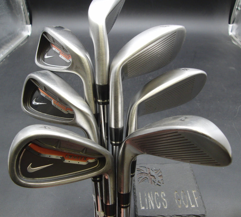 Set of 7x Nike Ignite Irons 4-PW Uniflex Steel Shafts Nike Grips
