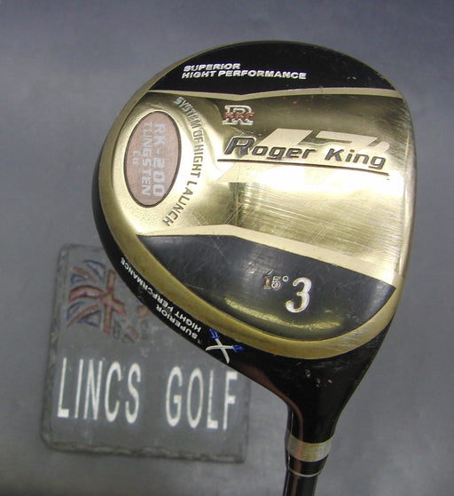 Roger King RK-200 Tungsten 15° 3 Wood Regular Graphite Shaft Black Grip