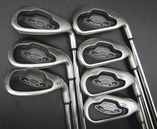 Set of 7x Callaway Steelhead Pro Series X-16 Irons 4-PW Stiff Steel Shafts