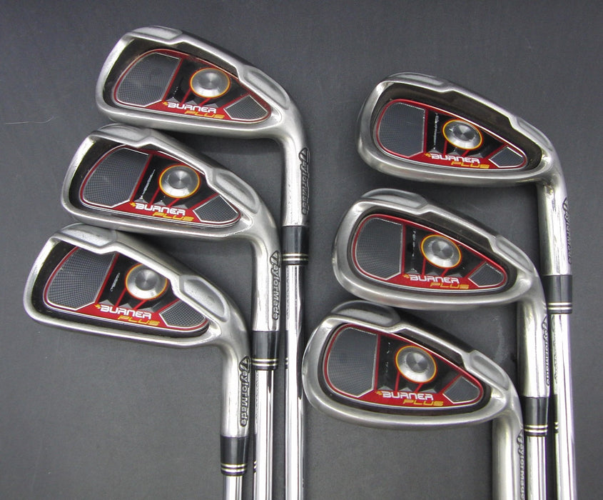 Set of 6x TaylorMade Burner Plus 5-PW Irons Stiff Steel Shafts TaylorMade Grips*