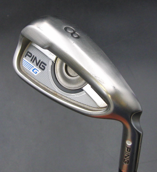 Ping G Series White Dot 8 Iron AWT 2.0 Stiff Flex Steel Shaft Ping Grip