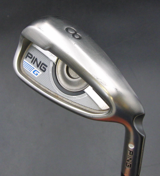 Ping G Series White Dot 8 Iron AWT 2.0 Stiff Flex Steel Shaft Ping Grip