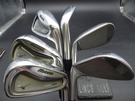 Set of 6x Mizuno MP-H4 GF Forged Irons 5-PW Stiff Steel Shafts GolfPride Grips