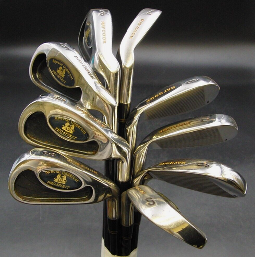 Set of 9 x Ray Cook Pro Spirit Irons 3-SW Regular Graphite Shafts Ray Cook Grips