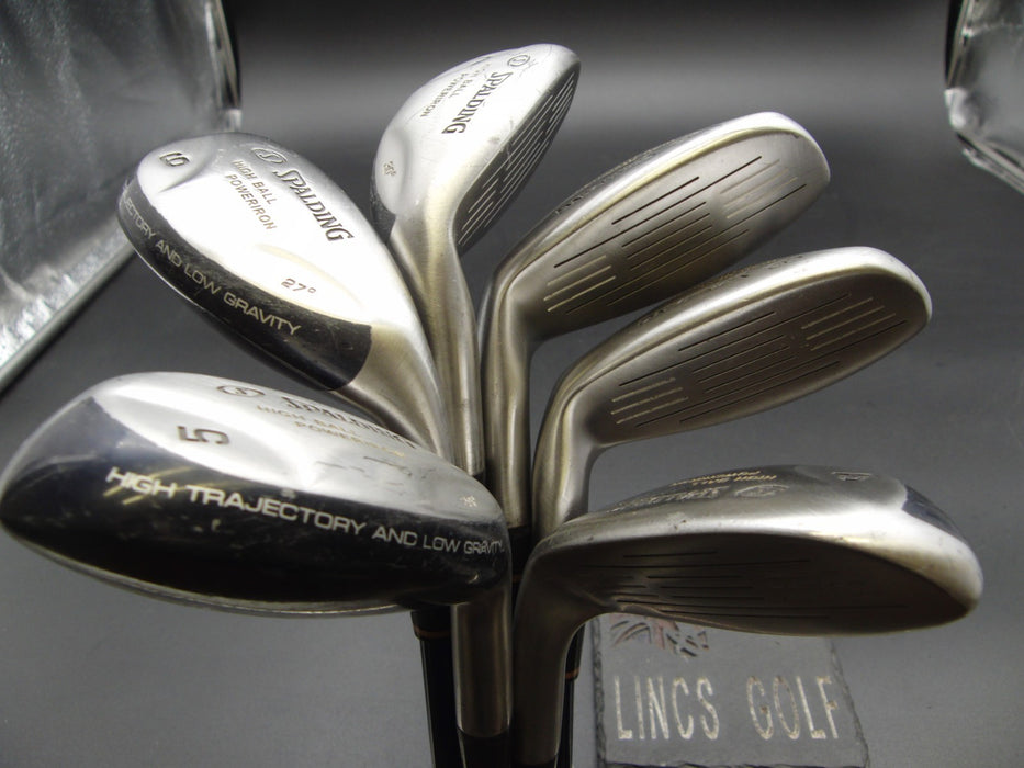 Set of 6x Spalding High Ball Irons 5-PW Regular Graphite Shafts Spalding Grips*