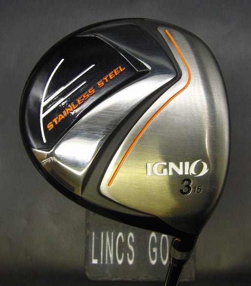 Ignio Stainless Steel 15° 3 Wood Stiff Graphite Shaft Ignio Grip